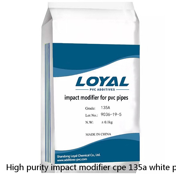 High purity impact modifier cpe 135a white powder for pvc pipe