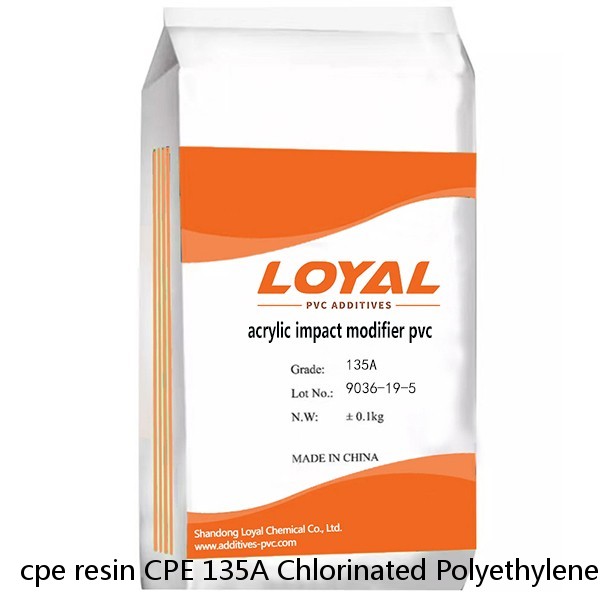 cpe resin CPE 135A Chlorinated Polyethylene plastic impact modifier pvc additives cpe135a