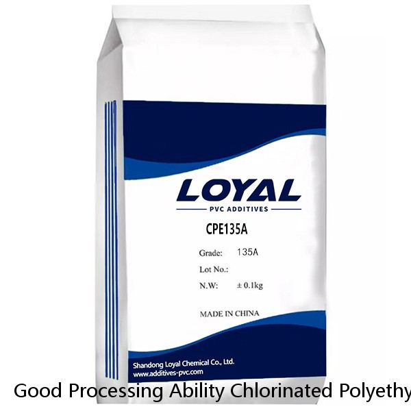 Good Processing Ability Chlorinated Polyethylene CPE 135A for PVC Plastic